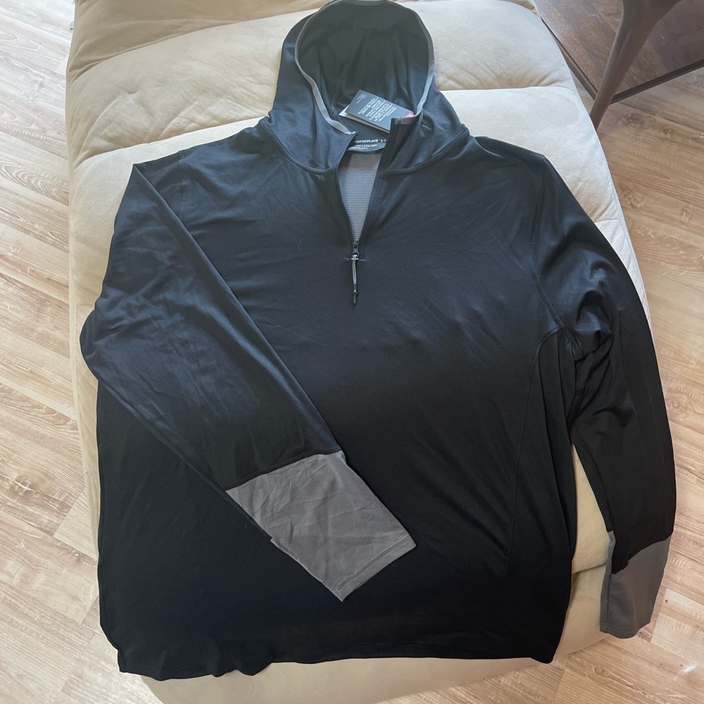 Under Armour Black Lightweight Hoodie Quarter Zip - Brand New with Tags